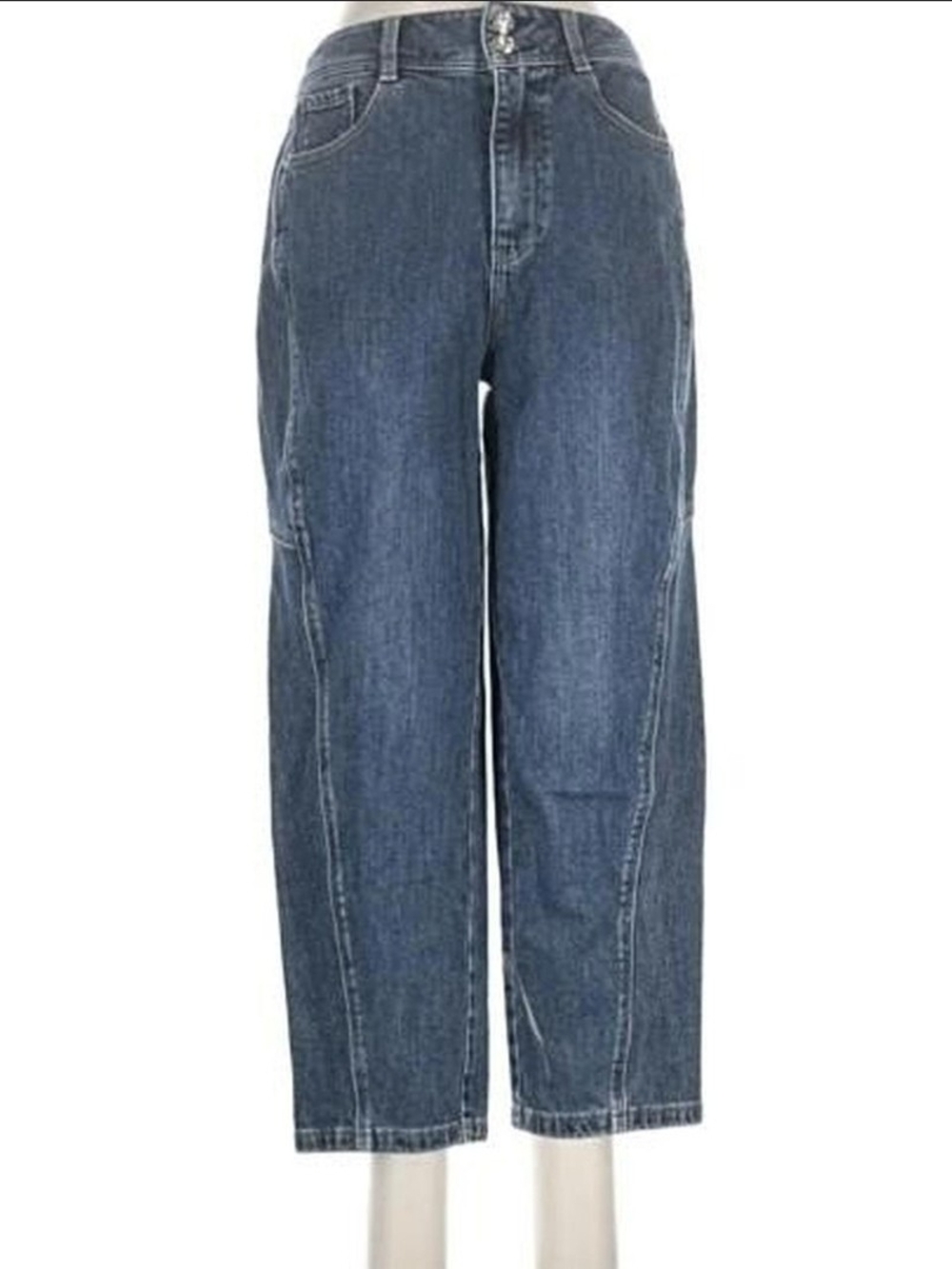 Only Classic High-Rise Straight Leg Cropped Women's Jeans - Blue Denim